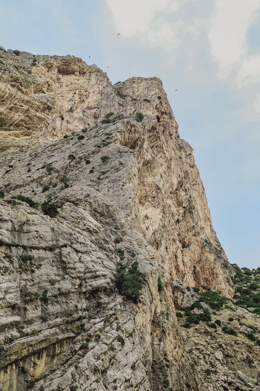 Image of a vertical cliff face